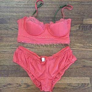 Anthropologie bra & panty set
